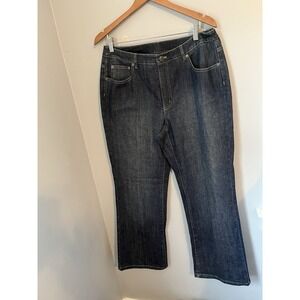 Talbots Jeans Women's Sz 12w, VTG Straight Dark Wash 98% Cotton Classic Fit